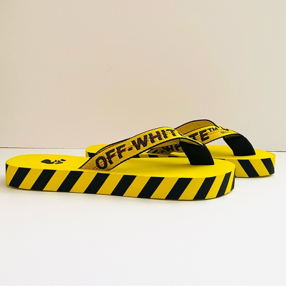Off-White Other - OFF-WHITE | Industrial Black Yellow Flip Flops EU 42 / US 9 Men
